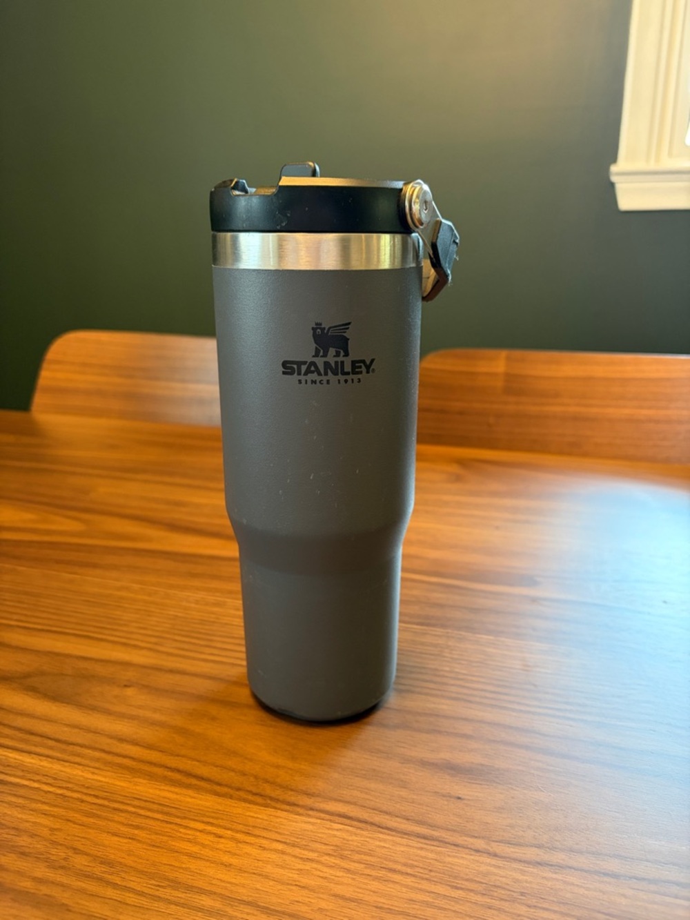 Stanley Travel Tumbler - Matte Gray with Stainless Accent
